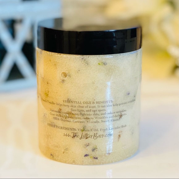 Lavender French Vanilla Goat Milk Cane Sugar Scrub - Picture 2 of 3
